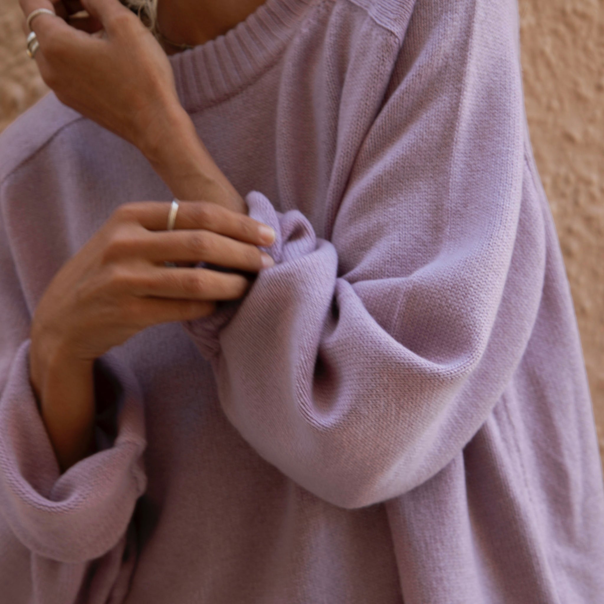 Fenja Fair Kaschmir Sweater, Flieder, Gr. S/M